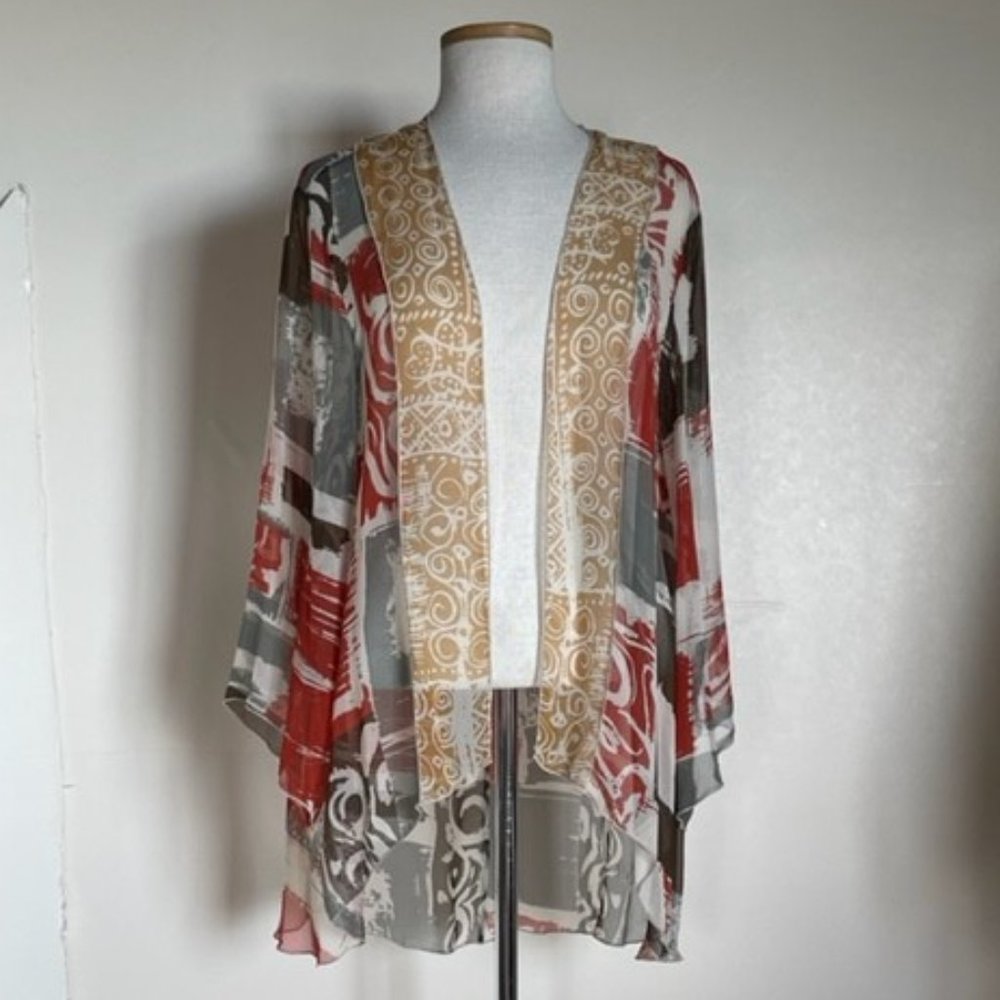 Silk Chiffon Print Jacket